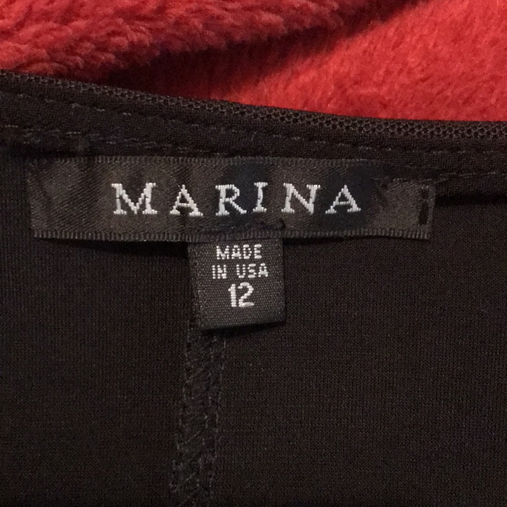 Marina black dress with sparkly stone cape. Made in USA - Picture 4 of 8